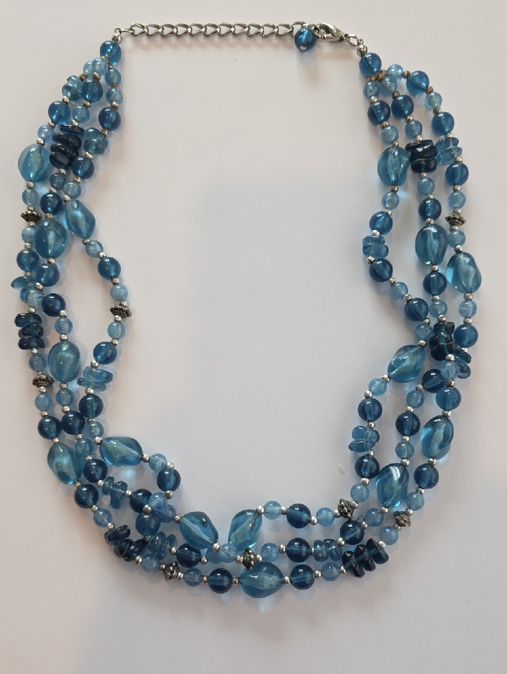 Blue Multi-Strand Beaded Necklace - Women Jewelry